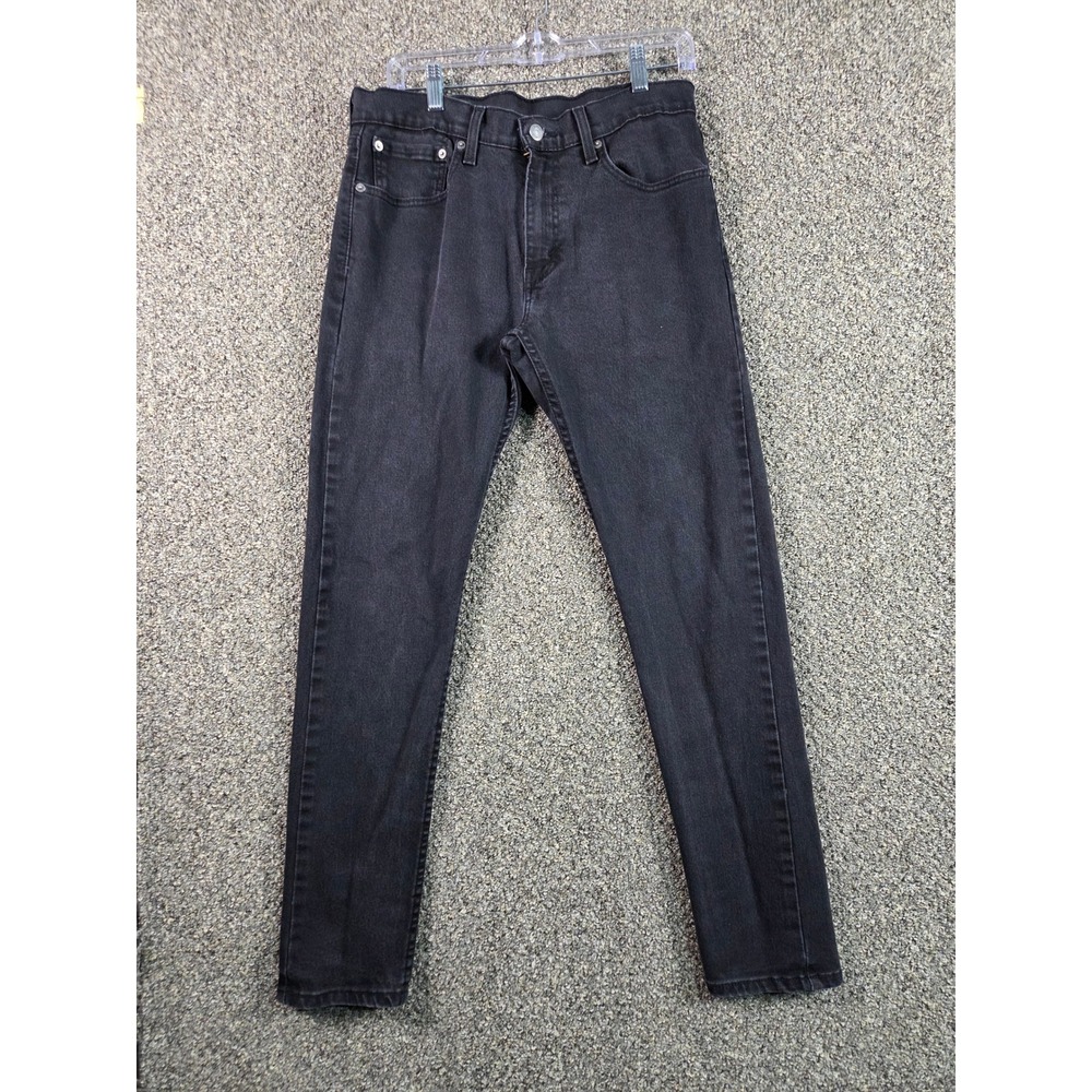 Levi's 512 Slim Taper‎ Jeans Mens 32x32 Black Faded WaterLess Denim 28833-0287
